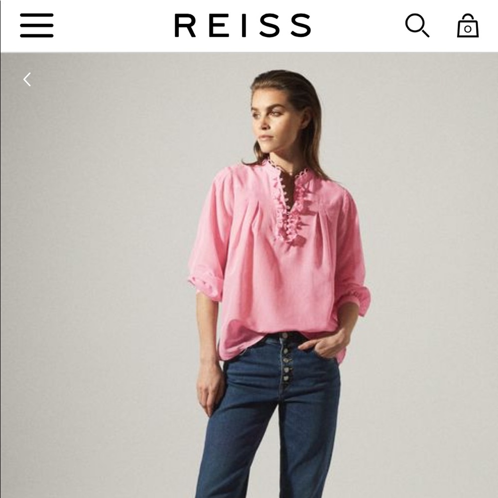 Reiss Ashlyn silk blend shirt
